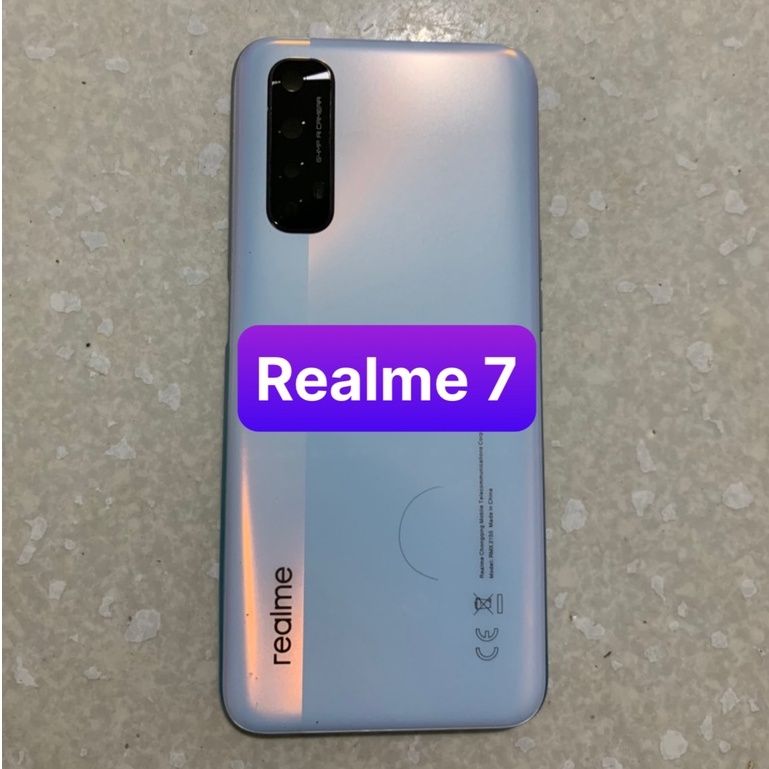 bộ vỏ realme 7 - bộ gồm lưng,xương,sườn,phím,cụm kính camera