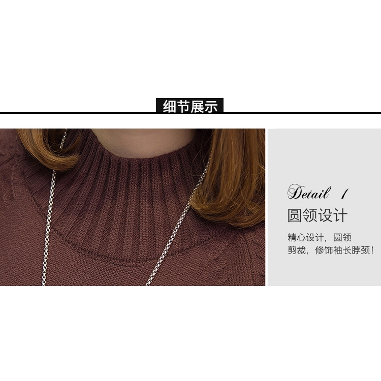 Đầm Len Tay Dài Cổ Lọ Thời Trang Xinh Xắn Cho Nữ | BigBuy360 - bigbuy360.vn