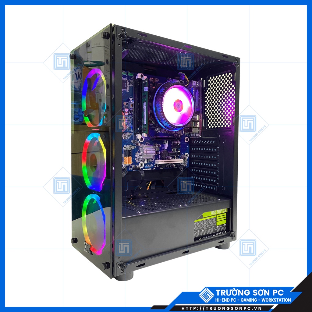 Case Máy Tính Chơi Game Có Led H81 CPU Core i3 RAM 8G/ SSD 120G/ VGA 2G DDR5 | AOE, CF, LOL, FIFA GTA, MU...