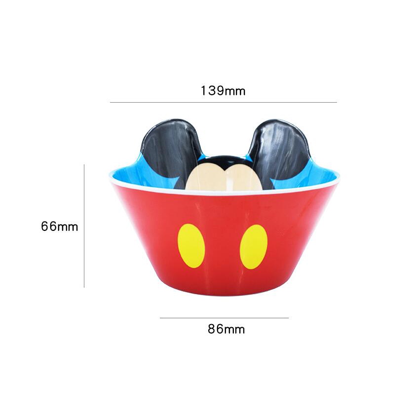 Chén tô ăn dặm Disney cho bé melamine cao cấp Elsa Frozen Minnie Mickey Car Princess Donald 3D