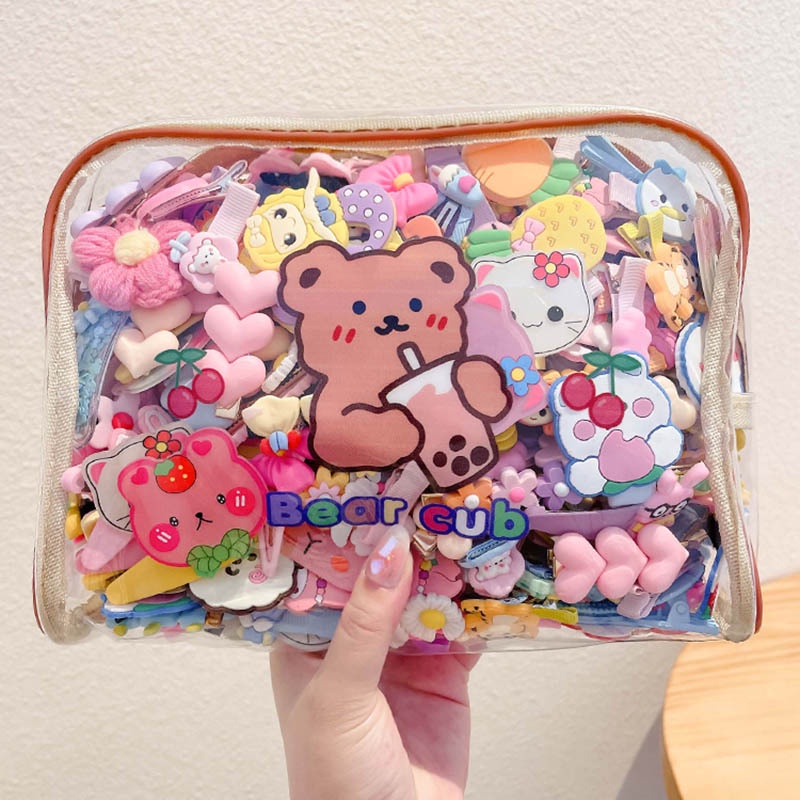 Set 14 Kẹp Tóc Màu Sắc Xinh Xắn Phong Cách Hàn Quốc Cho Bé Gái