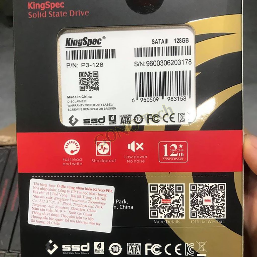 [Mã 255ELSALE giảm 7% đơn 300K] Ổ cứng SSD KingSpec 128Gb 256Gb 512Gb 2.5 inch SATA 3 120Gb 240Gb 480GB | Mã P3 P4 | BigBuy360 - bigbuy360.vn