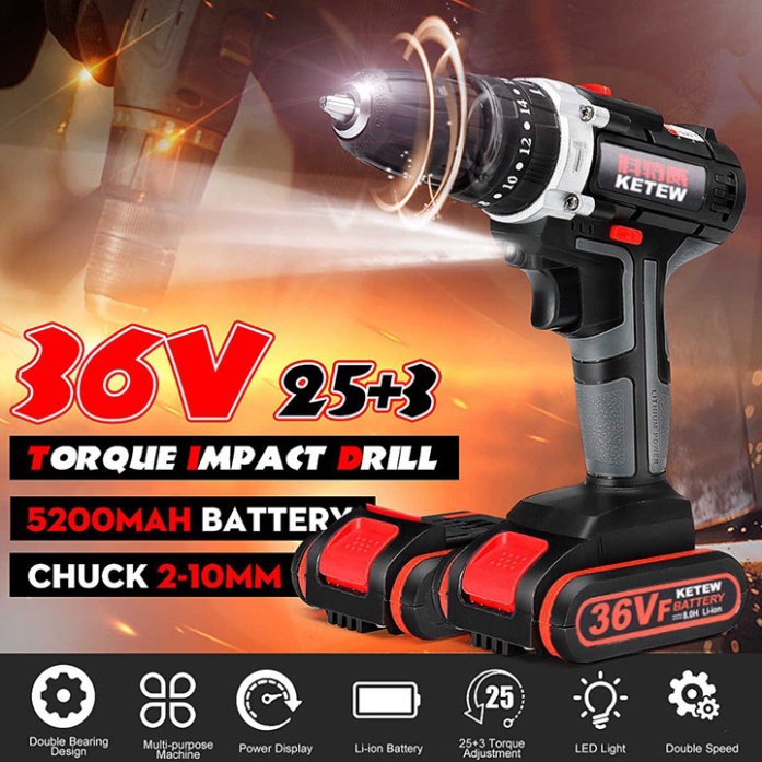 [Chính hãng] Máy Bắt Vít Cầm Tay 36V Máy Khoan Pin