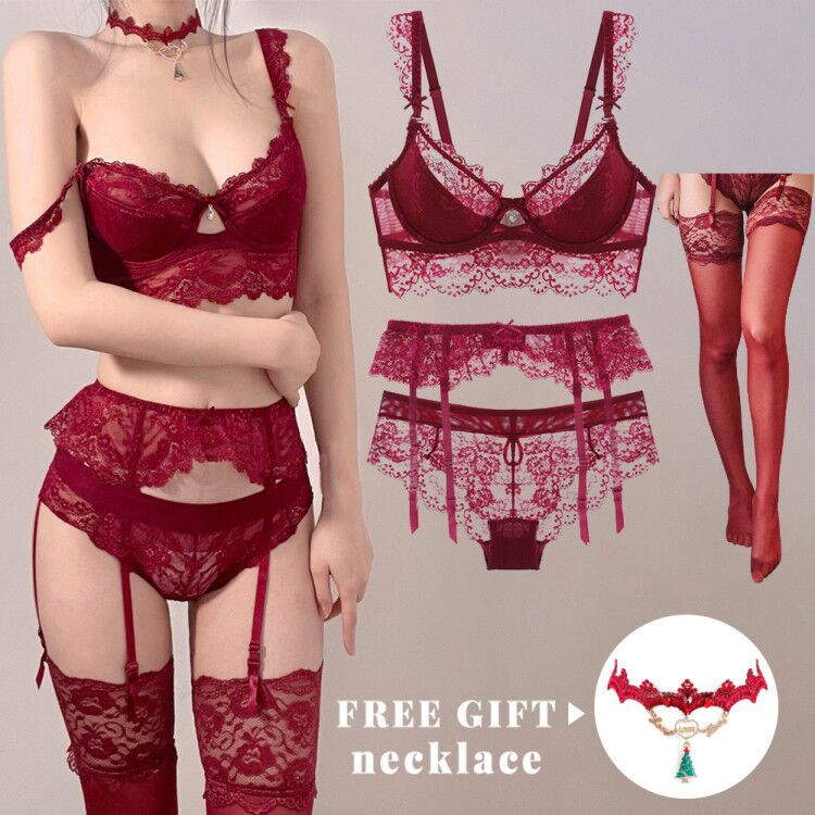 Set đồ lót ren Varsbaby đầy gợi cảm dành cho nữ gồm 5 món