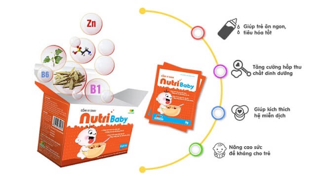 Cốm Vi Sinh Nutribaby - Giúp bé ăn Ngon, Tăng cường sức đề Kháng, Tăng cường chức năng hô hấp