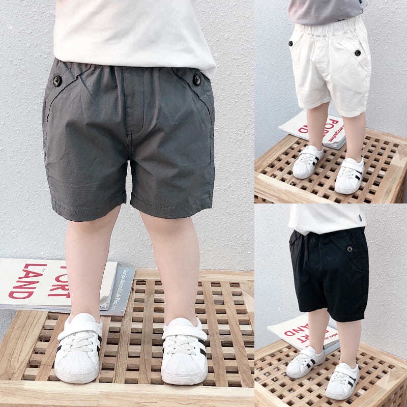 Quần Short Cotton Mỏng Ống Rộng In Chữ Phong Cách Phương Tây Thời Trang Cho Bé Trai