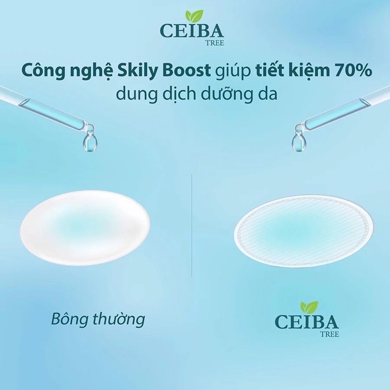 (HỎA TỐC)Bông tẩy trang CEIBA ORGANIC 80 miếng