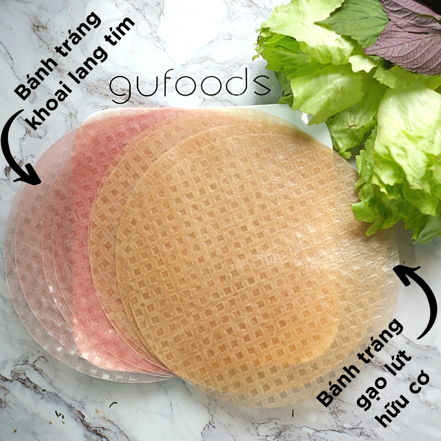 Bánh tráng cuốn gạo lứt / khoai lang GUfoods  - Dai ngon, Ăn kiêng, Eat clean