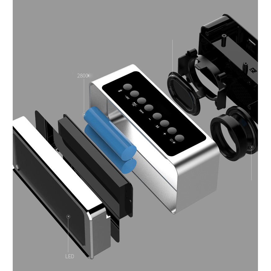 Loa Nghe Nhạc Bluetooth Siêu Trầm S11 Kiêm Đồng Hồ Báo Thức Và Gương Soi Dùng Cho Điện Thoại Máy Tính Laptop