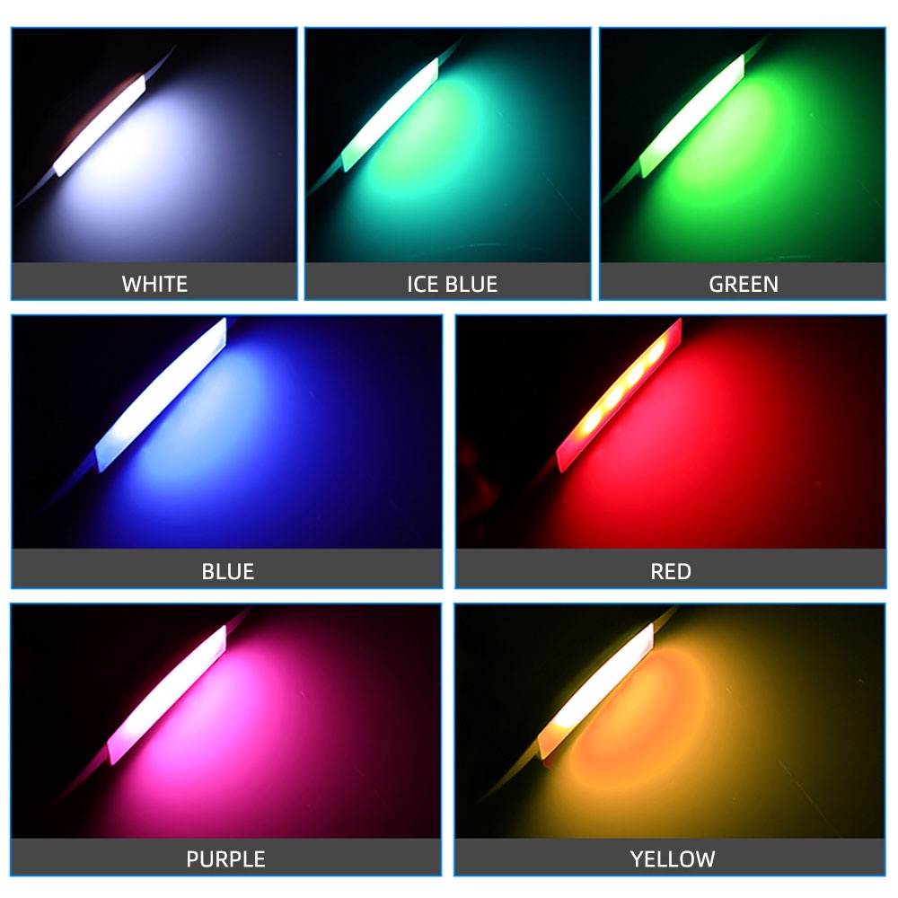 Set 4 Đèn Led DC 12V 3 Bóng RGB Gắn Bánh Xe Hơi Kèm Điều Khiển Từ Xa