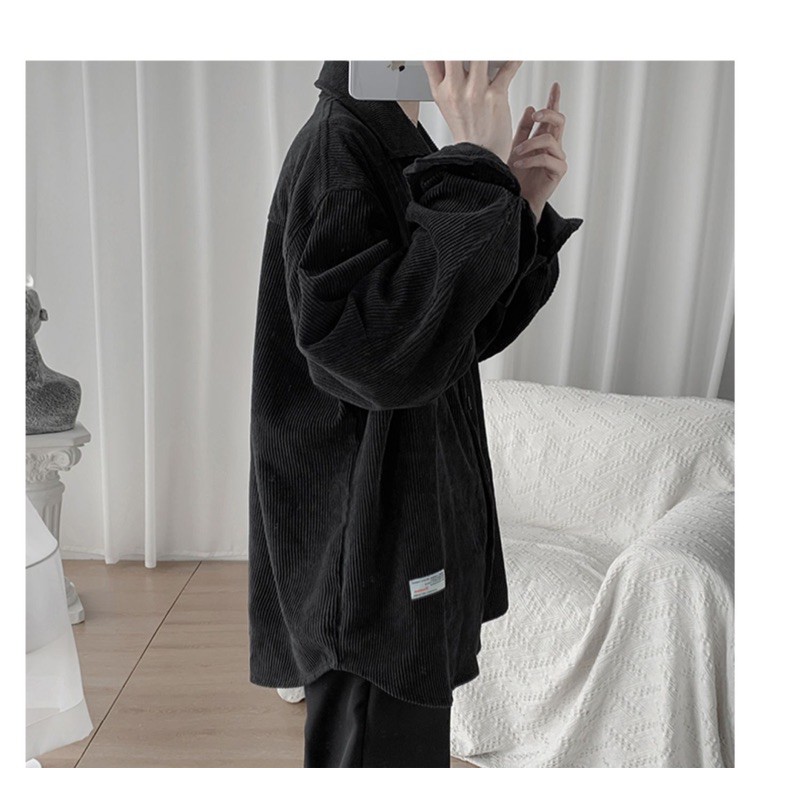 ÁO SƠMI NHUNG FORM RỘNG UNISEX (có hình chụp thật) | BigBuy360 - bigbuy360.vn