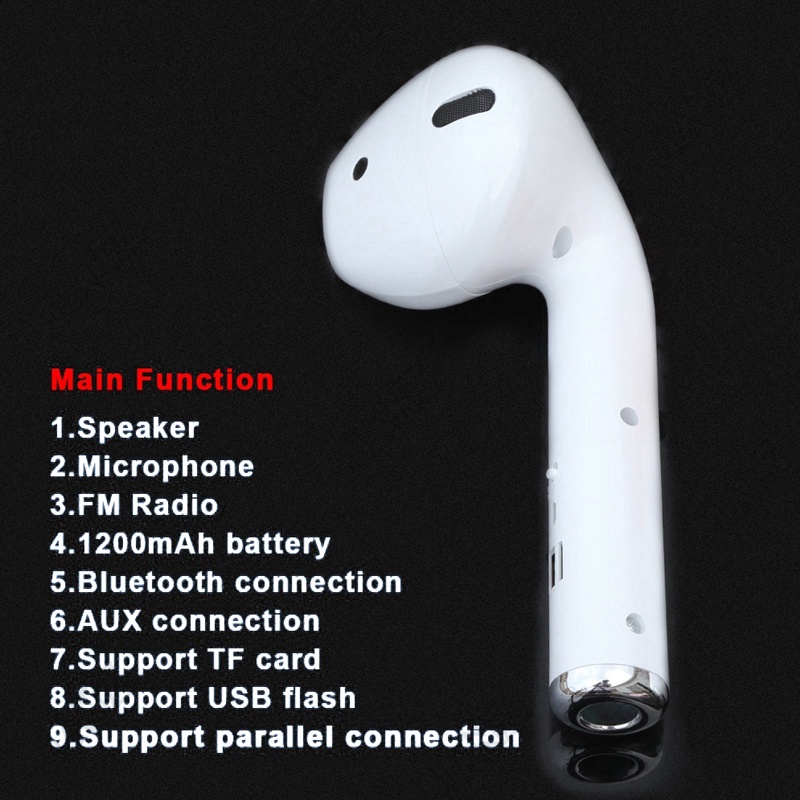 Loa bluetooth không dây tai nghe khổng lồ loa hình tai nghe khổng lồ loa di động vui nhộn với fm mic tf aux