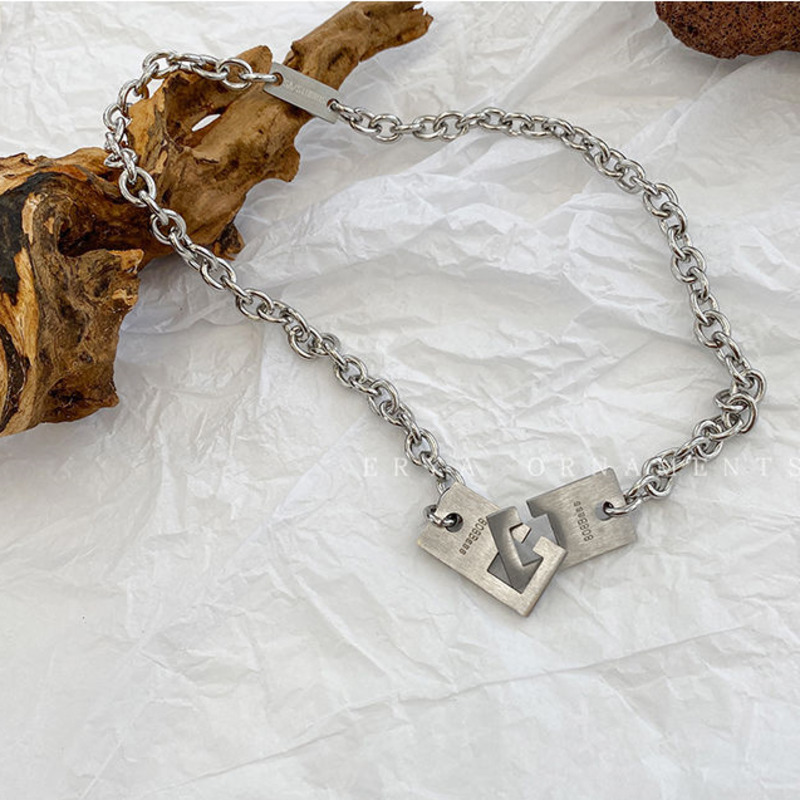 Vòng cổ thép titan dày thời trang cá tính cho nữ