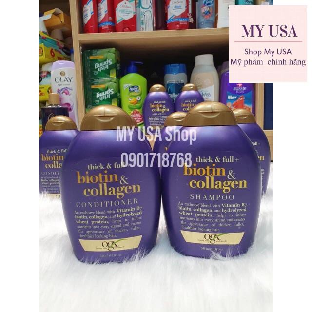 Dầu gội xả Biotin ❤️ Dầu Gội Xả Ogx Biotin & Collagen Shampoo 385ml