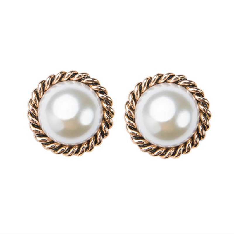 Bông Tai Đính Ngọc Trai Lớn Thanh Lịch Dành Cho Nữ