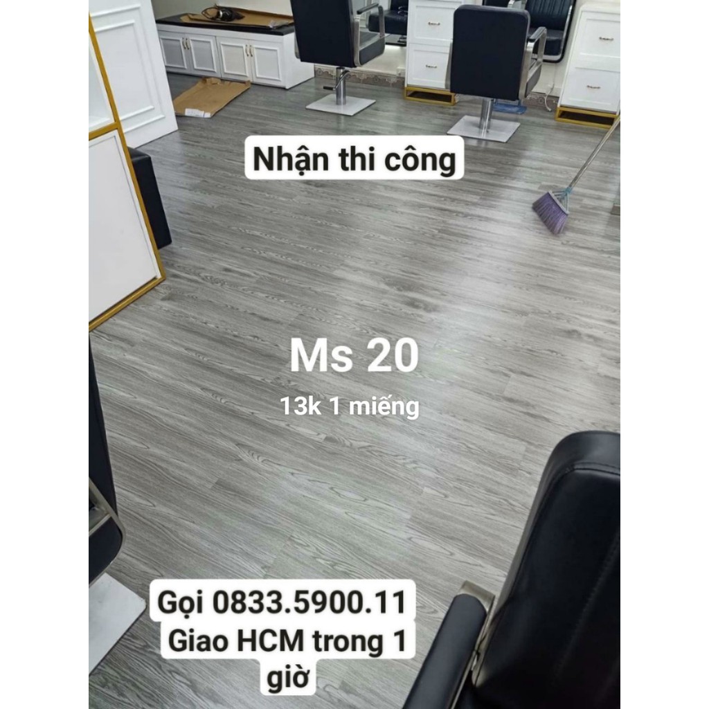 sàn nhựa giả gỗ có keo sẵn thế hệ mới.Nhận thi công