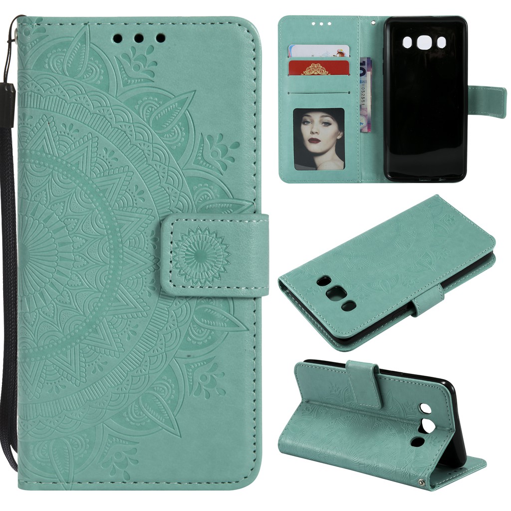 Bao da điện thoại dập hình hoa cho Samsung j5(2015) J5(2016) J5(2017) | BigBuy360 - bigbuy360.vn