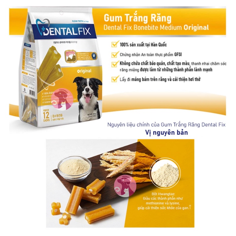 Xương gặm dạng mềm/ Que Gum Chăm Sóc Trắng Răng Cho Chó Bowwow Soft Dental Fix