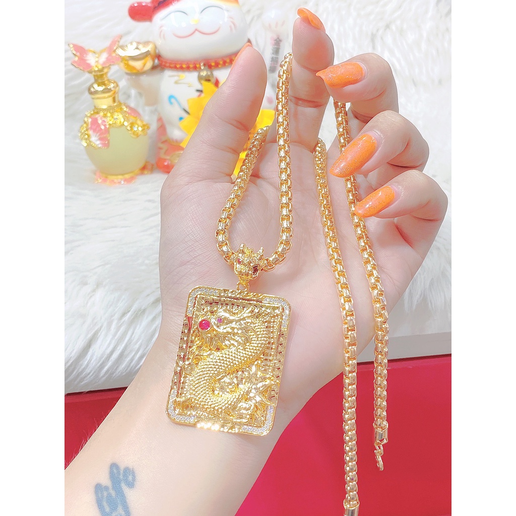 Mặt dây chuyền rồng Mạ Vàng 18K Cao Cấp UHA - Hàng Mới Về ( Giá Tốt Nhất ) M823vck-230