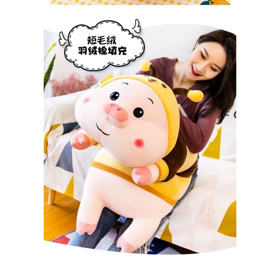 Gấu ôm heo bông cosplay ong 1M2 hàng cao cấp ♥️♥️