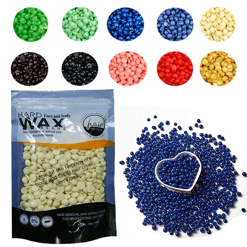 Sáp wax lông nóng hình hạt đậu 100g Wax Bean chuyên dụng tẩy lông toàn thân, tay, chân, bikini, ria mép | BigBuy360 - bigbuy360.vn