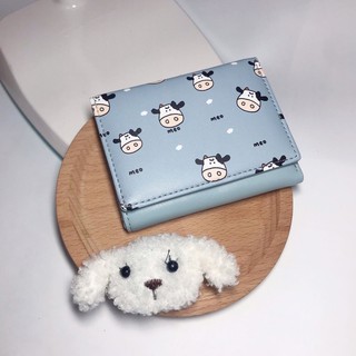Ví da ngắn mini da bò sữa