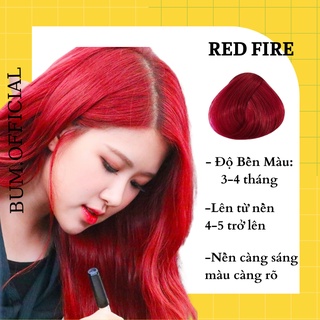Thuốc Nhuộm Tóc Màu ĐỎ LỬA Không Tẩy | Bum Hair