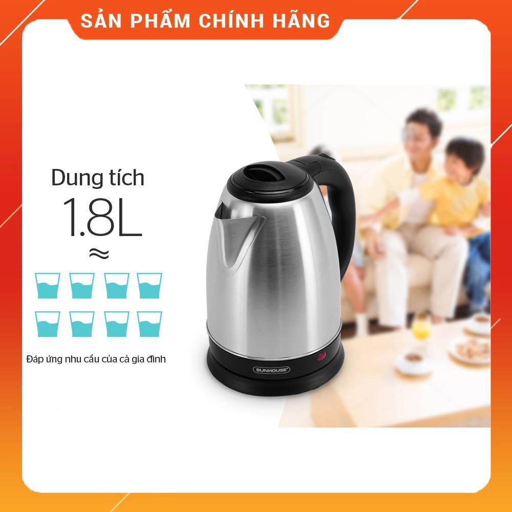 Ấm Siêu Tốc Inox 1.8L SUNHOUSE SHD1182