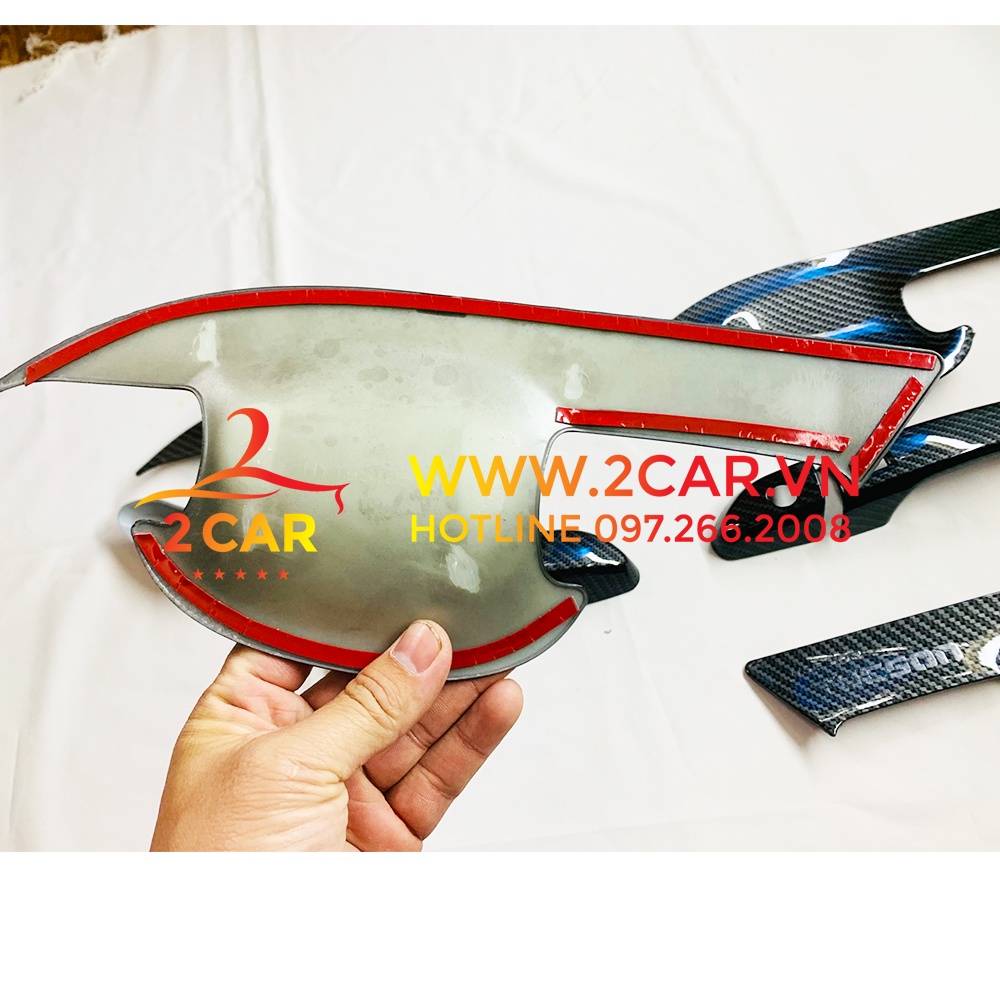 Ốp tay nắm, hõm cửa cacbon xe Tucson 2016- 2021 vân carbon cao cấp