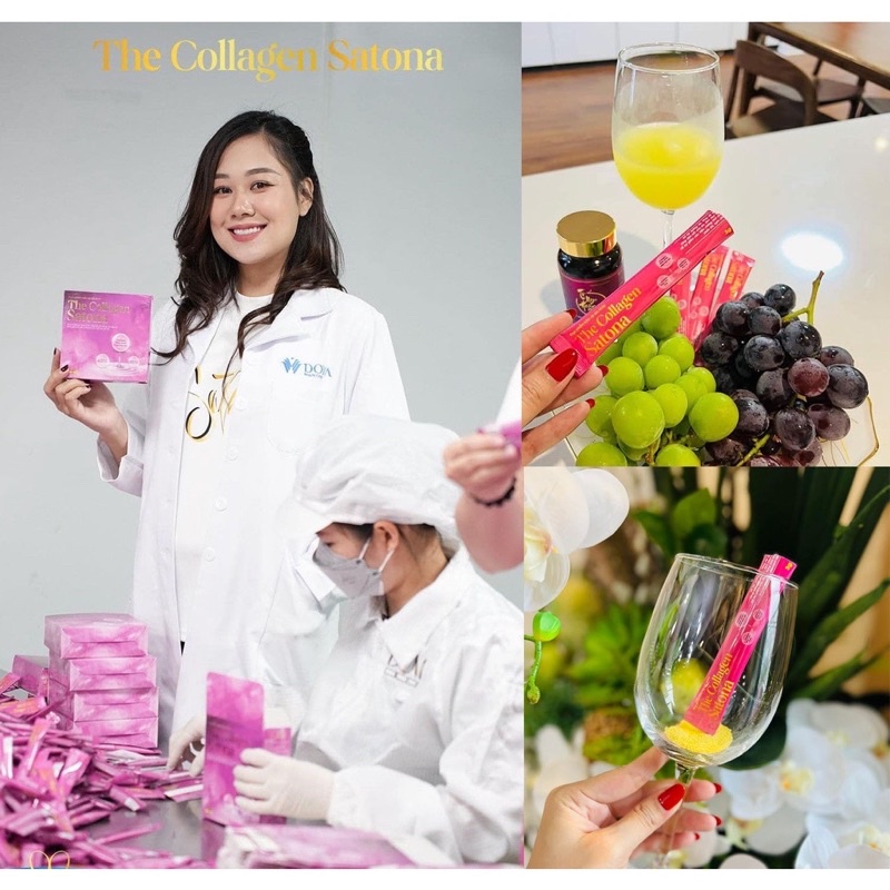 Colagen Satona dova hành chuẩn kèm quà tặng