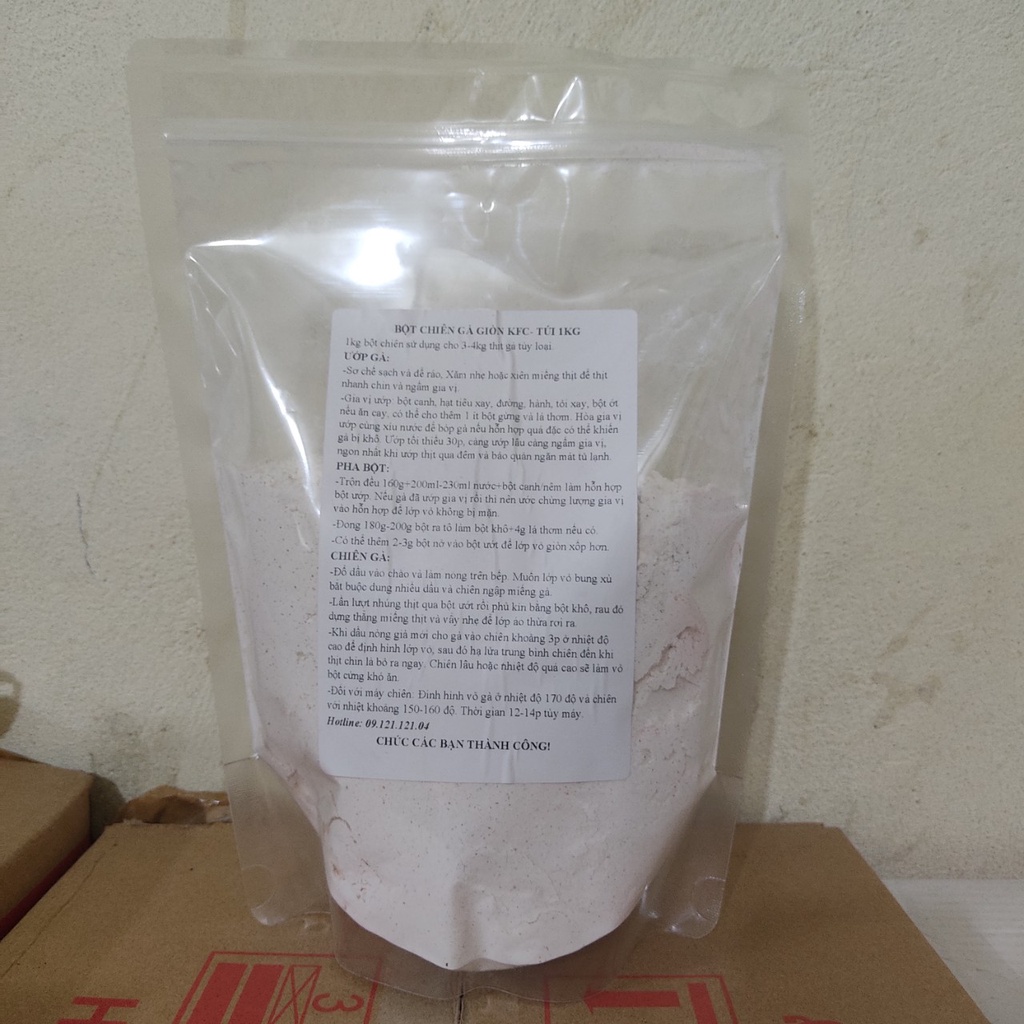 Bột chiên gà kfc túi 1kg giòn thơm, chuyên dụng cho nhà hàng quán ăn