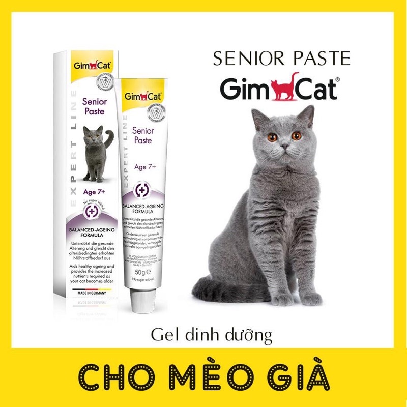 Gel Dinh Dưỡng Dành Cho Mèo Già Gimcat – GimCat Senior Paste 50g