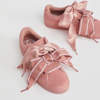 |có sẵn| giày p. suede basket satin pink & black