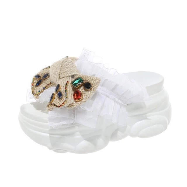 Dép bánh mì nơ thời trang 8,5cm 011606 - kèm ảnh thật