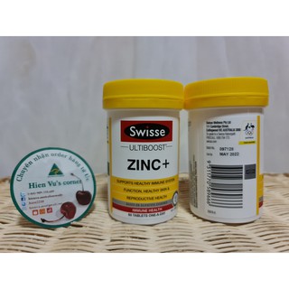 Swisse Ultiboost Zinc + Úc -hộp 60 viên