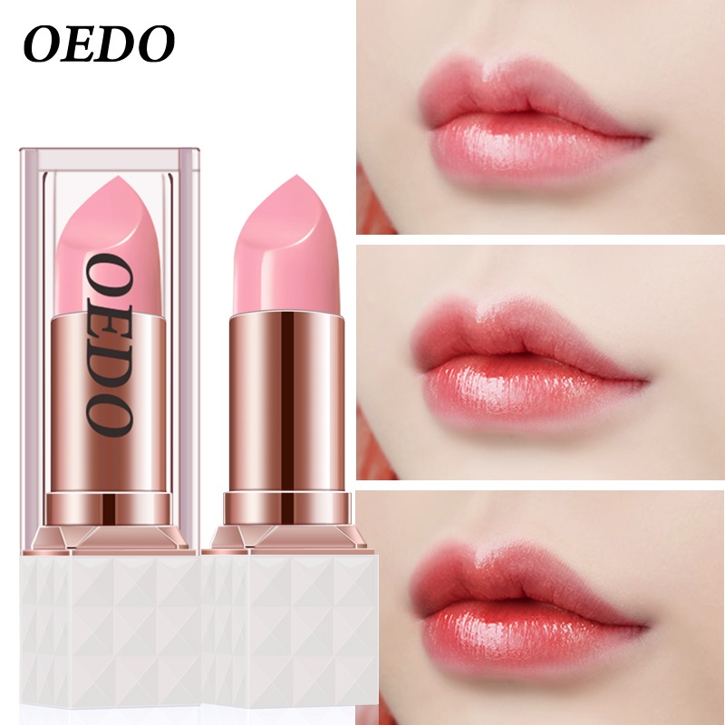 Bộ 2 OEDO Rose Peptide Nourishing Colorful Lip Balm Antifreeze Anti Chapped Repair Moist