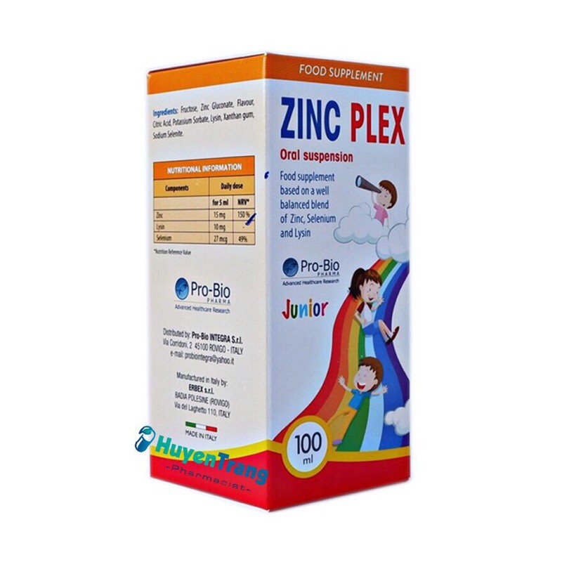 [ CHÍNH HÃNG + QUÀ TẶNG ] ZinC Plex - Bổ Sung Kẽm, Lysin Trẻ Hết Biếng Ăn, Hỗ Trợ Tăng Đề Kháng