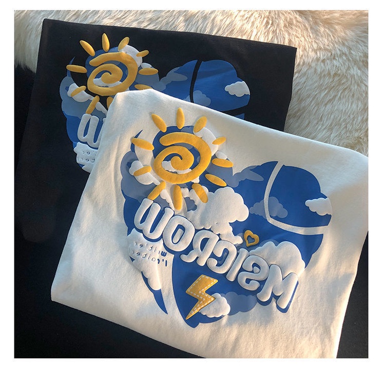 Áo Thun Tay Ngắn Dáng Rộng In Họa Tiết Kiểu Harajuku Nhật Bản Thời Trang 2022