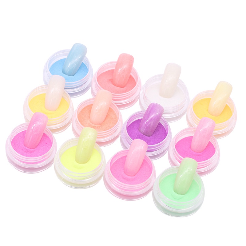 Bột Dạ Quang Đầy Màu Sắc Trang Trí Móng Tay Nghệ Thuật