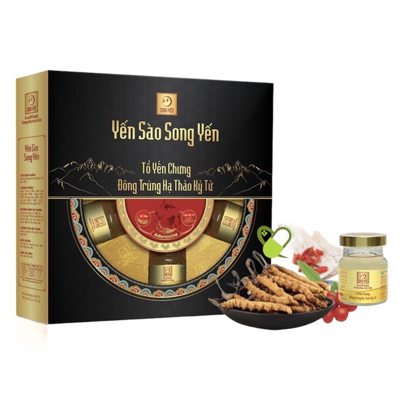 Nước Yến Đông Trùng Hạ Thảo - YẾN SÀO SONG YẾN - Hộp 5 hủ x 70 ml