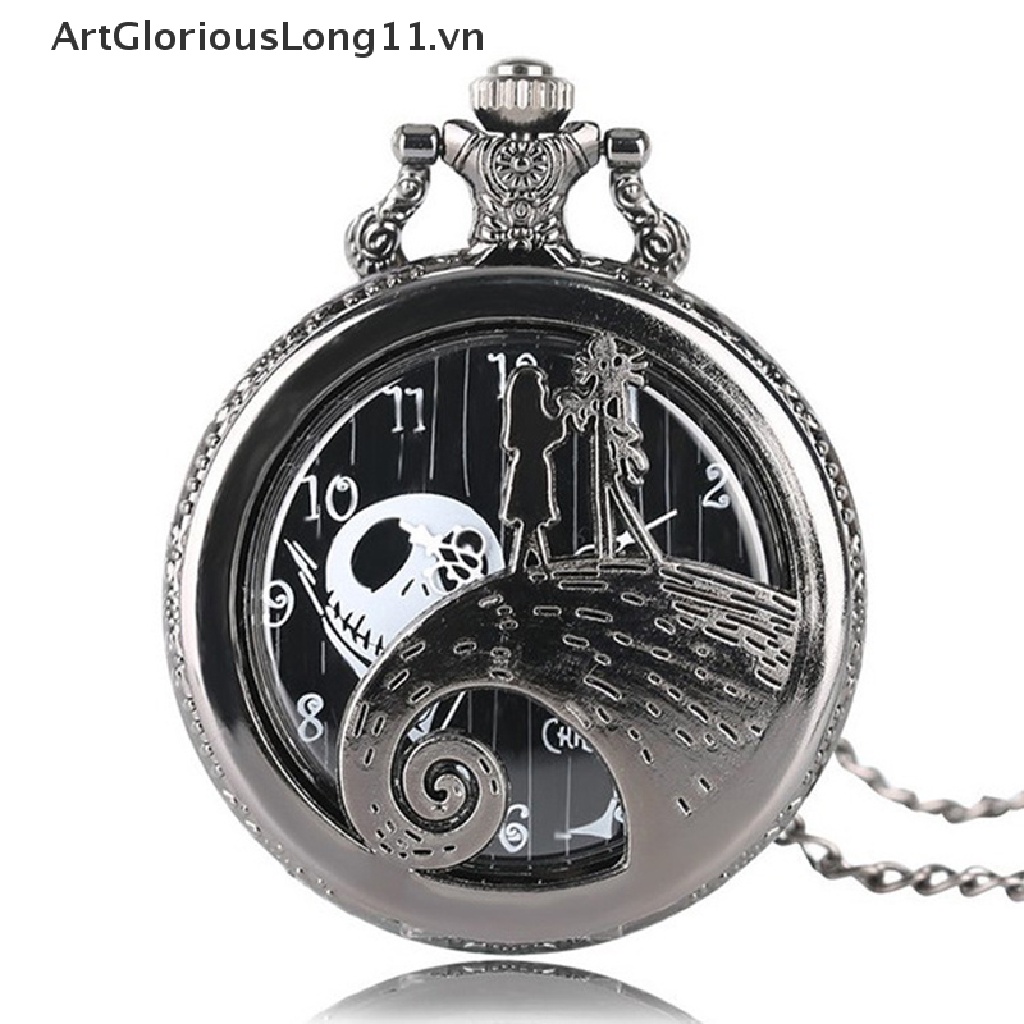 Mặt Dây Chuyền Hình Đồng Hồ Jack Skellington Tim Burton Phim Giáng Sinh