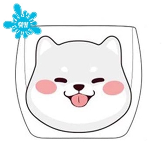Cốc Thủy Tinh 400ml Thiết Kế Hình Chú Chó Shiba Dễ Thương Đáng Yêu