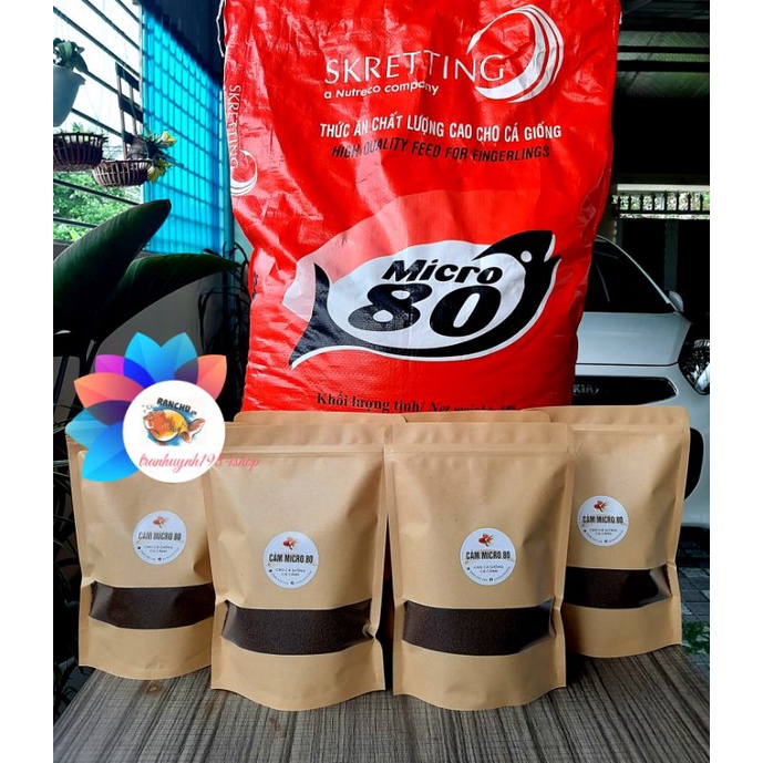 Cám Micro 80 cho cá Vàng, Guppy, Betta| Túi 0.5Kg