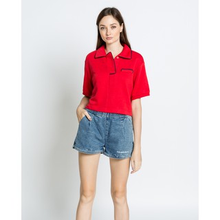 Áo thun croptop cổ polo ngắn tay J-P Fashion 10205386