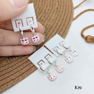 Bông tai bạc ta hello kitty cho bé