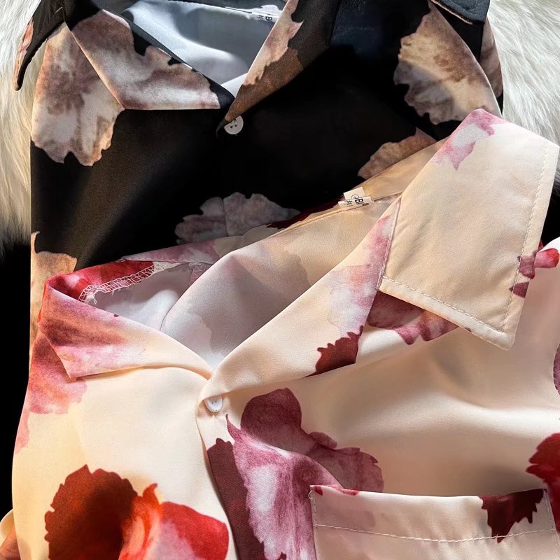 Áo Sơ Mi Tay Ngắn Dáng Rộng Thoáng Khí In Họa Tiết Hoa Phong Cách Hàn Quốc Thời Trang Mùa Hè Cho Nam