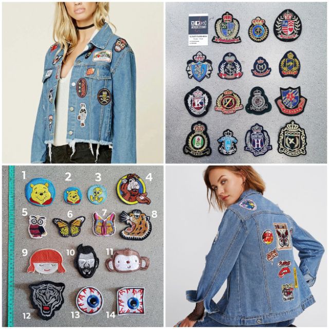 -HÀNG NHẬP KHẨU  Sticker lô gô , patches ủi , miếng thêu dán vào quần jean , áo khoác Liên hệ mua hàng 084.209.1989