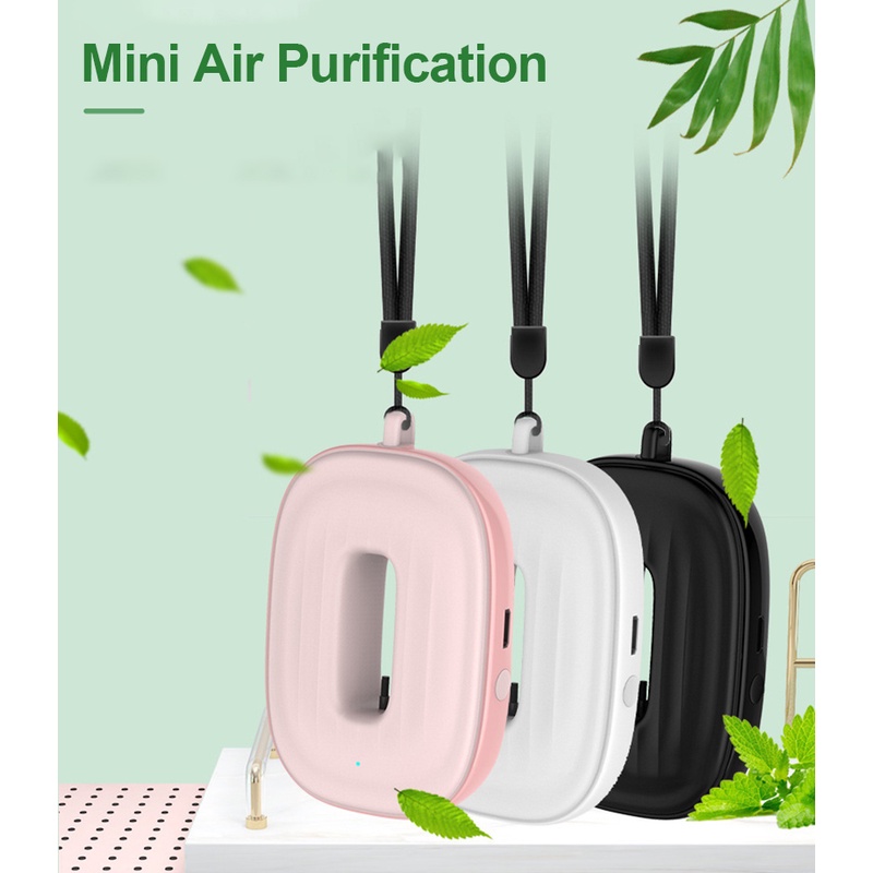 Máy Khử Trùng Không Khí Ozone Mini Di Động Đeo Cổ Tiện Dụng