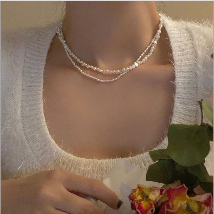 Dây chuyền nữ ngọc trai nhân tạo Eleanor Accessories vòng cổ chuỗi hạt dạng choker phụ kiện trang sức thanh lịch