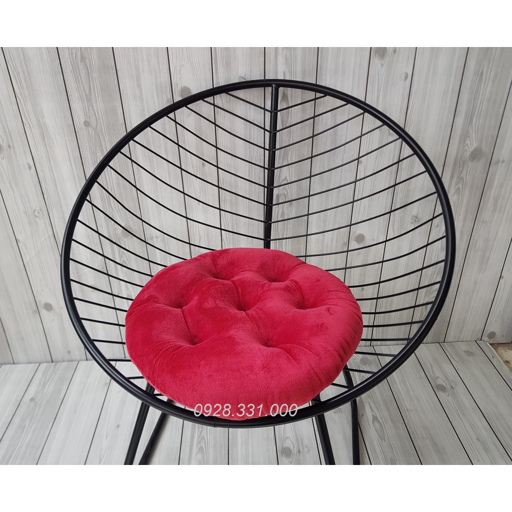 Nệm ngồi bệt MBC Home vải nhung hình tròn 42x42x8cm